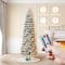 11ft. Pre-Lit Flocked Green Pine Artificial Christmas Tree, Color Changing Lights